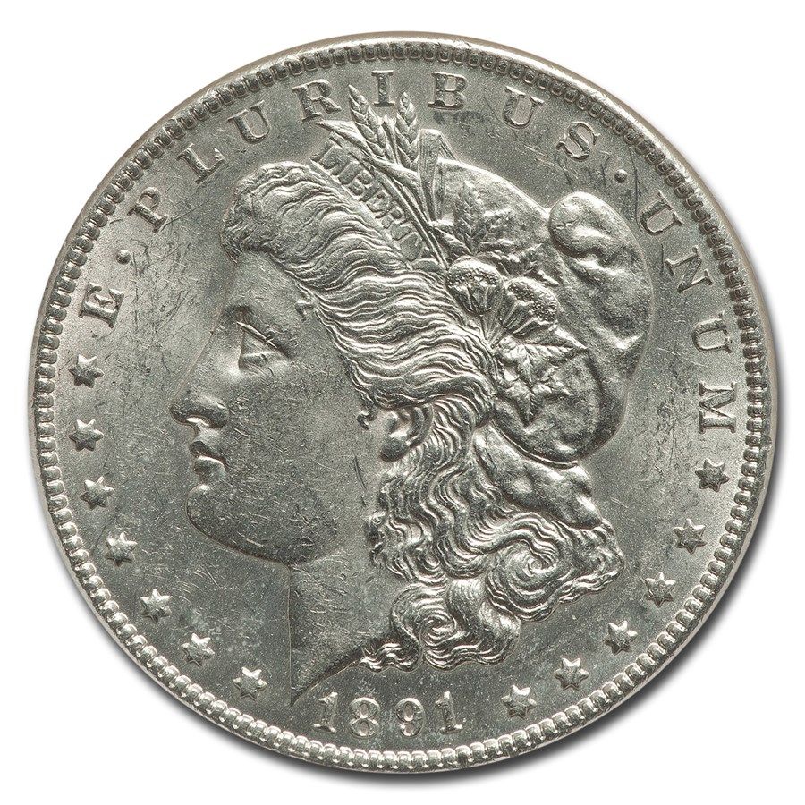 Lot 218: Certified Morgan Silver Dollar 1891-CC MS64 PCGS Toned