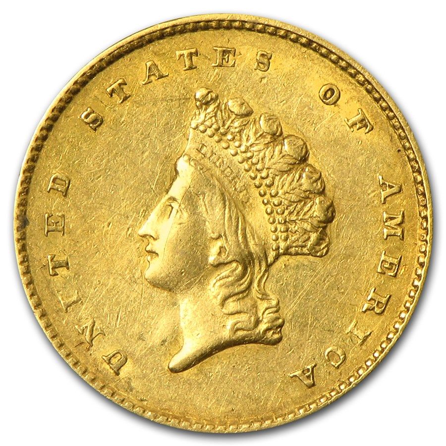 Lot 229: $1 Indian Head Gold Dollar Type 2 XF (Random Year)