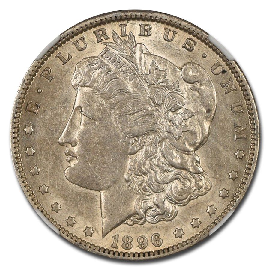 Lot 248: Certified Morgan Silver Dollar 1896-O AU50 NGC