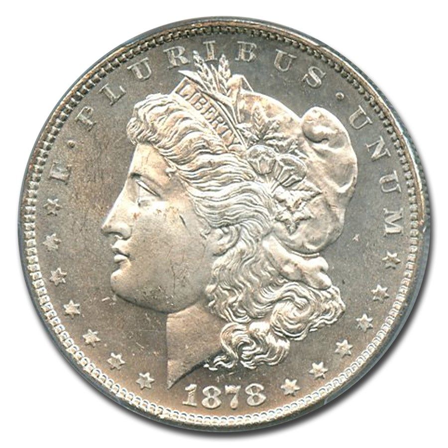 Lot 250: Certified Morgan Silver Dollar 1878 7/8TF MS63 ICG