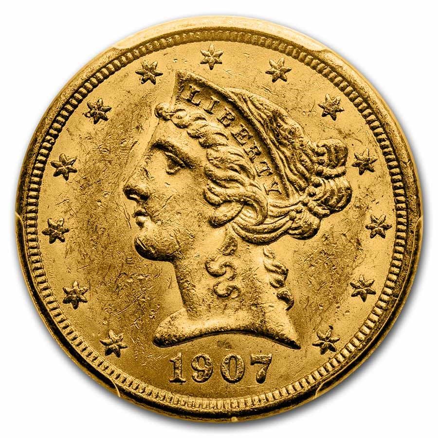 Lot 100: $5 Liberty Gold Half Eagle MS-62 PCGS