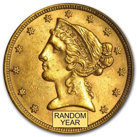 Lot 111: $5 Liberty Gold Half Eagle BU (Random Year)