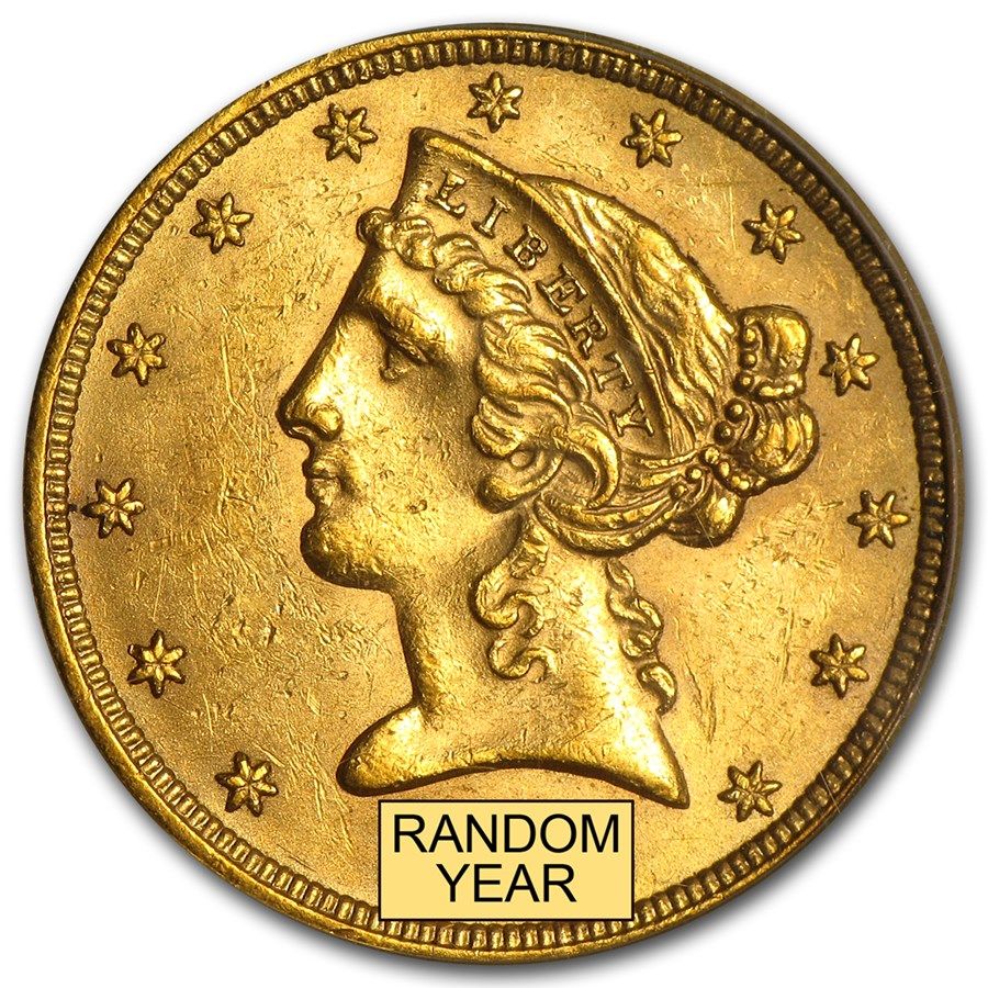 Lot 115: $5 Liberty Gold Half Eagle BU (Random Year)