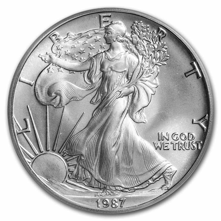 Lot 119: 1987 American Silver Eagle MS-70 PCGS