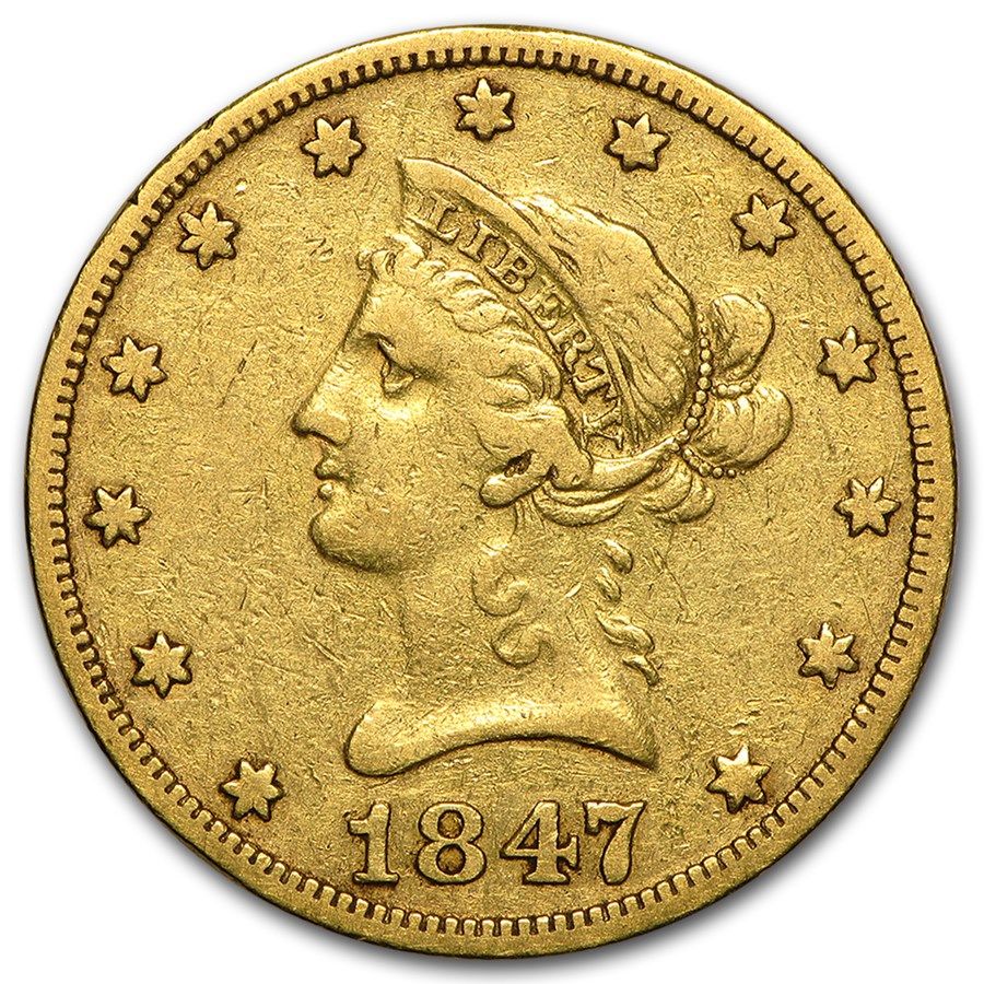 Lot 122: 1847-O $10 Liberty Gold Eagle VG/VF