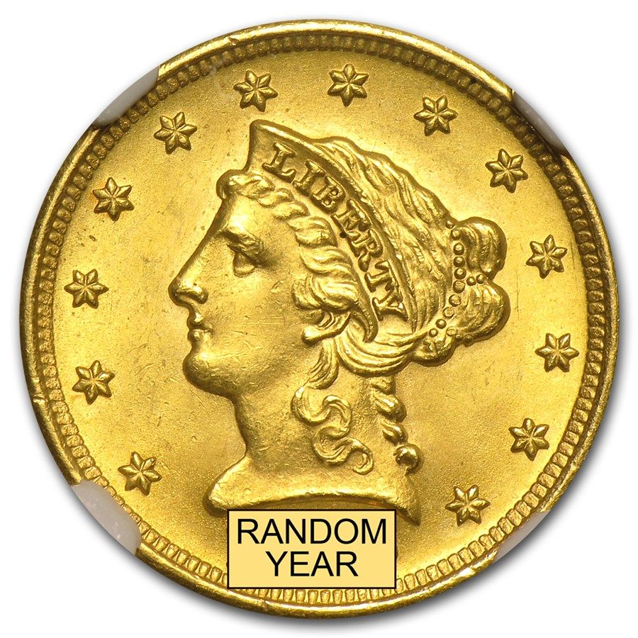 Lot 134: $2.50 Liberty Gold Quarter Eagle MS-63 NGC/PCGS
