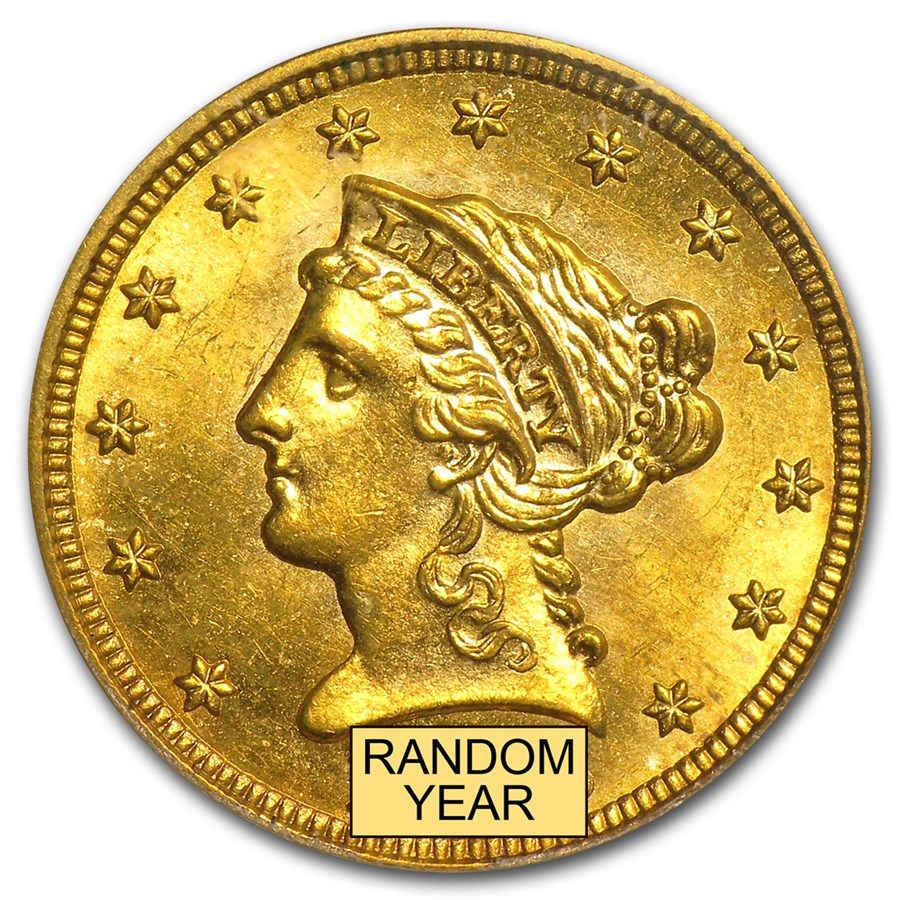 Lot 144: $2.50 Liberty Gold Quarter Eagle MS-64 NGC/PCGS