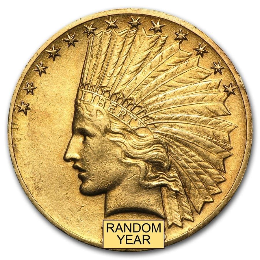 Lot 147: $10 Indian Gold Eagle AU (Random Year)