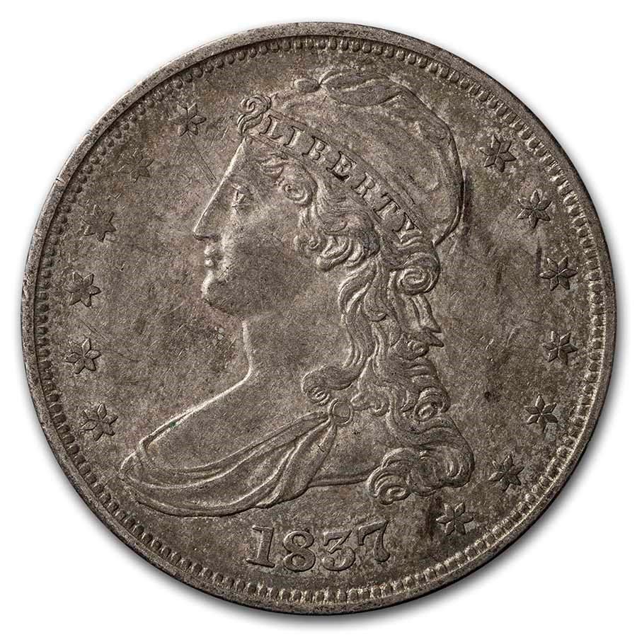 Lot 54: 1837 Reeded Edge Half Dollar AU