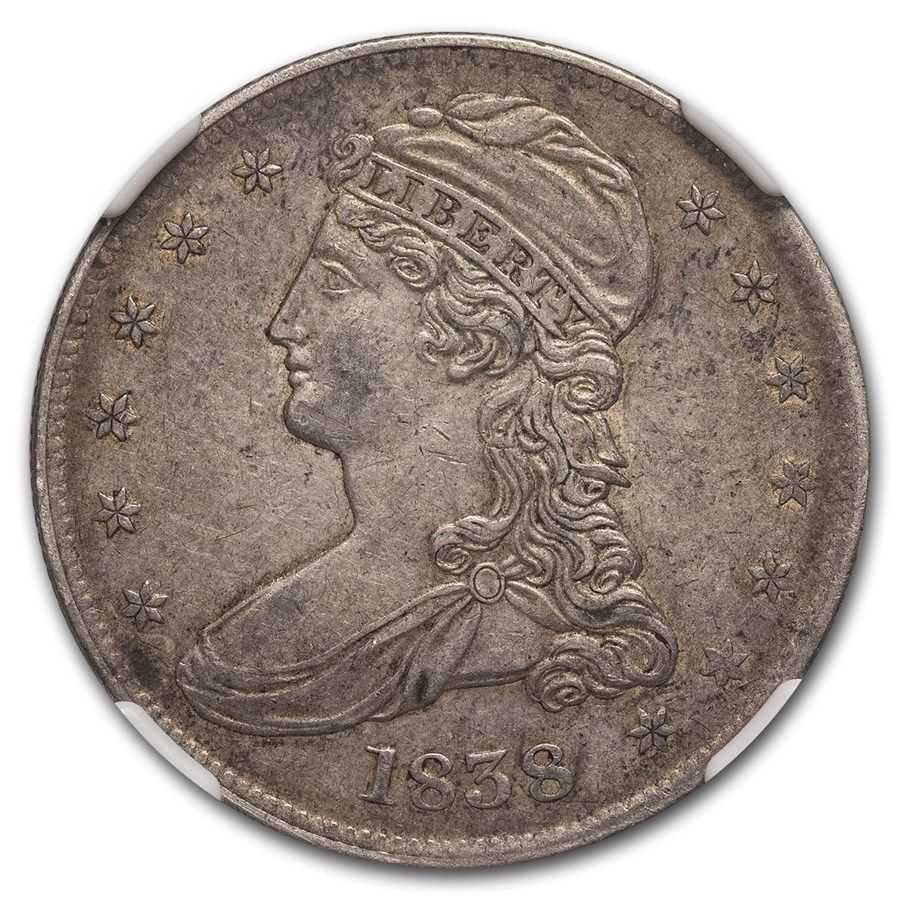 Lot 72: 1838 Reeded Edge Half Dollar AU-53 NGC