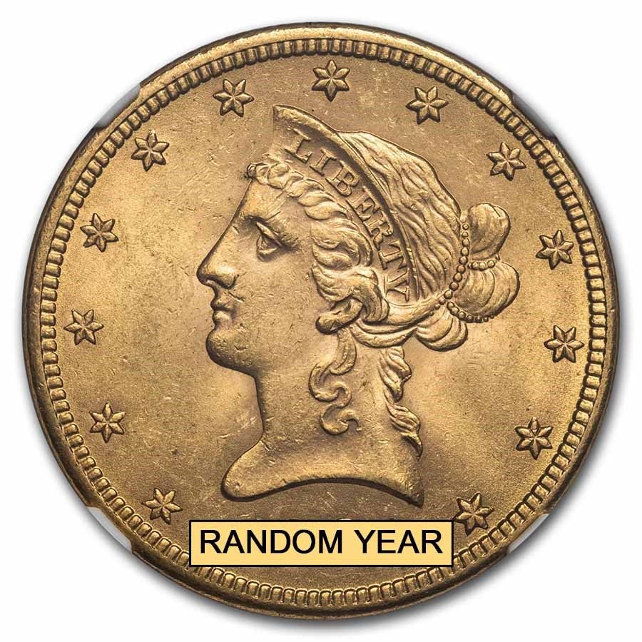 Lot 92: $10 Liberty Gold Eagle MS-63 NGC (Random)