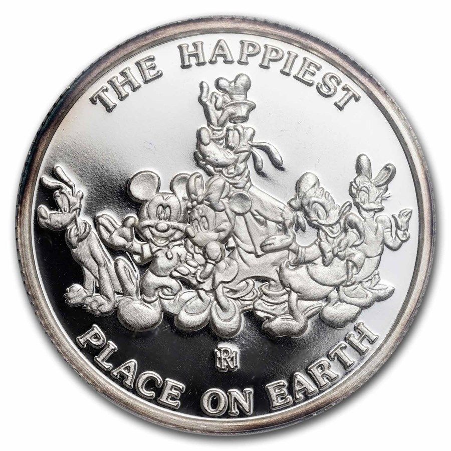 Lot 106: 1990 1 oz Silver Disney's The Happiest Place on Earth PR-70 PCGS