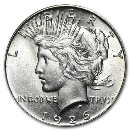 Lot 117: 1926- Peace Silver Dollar BU