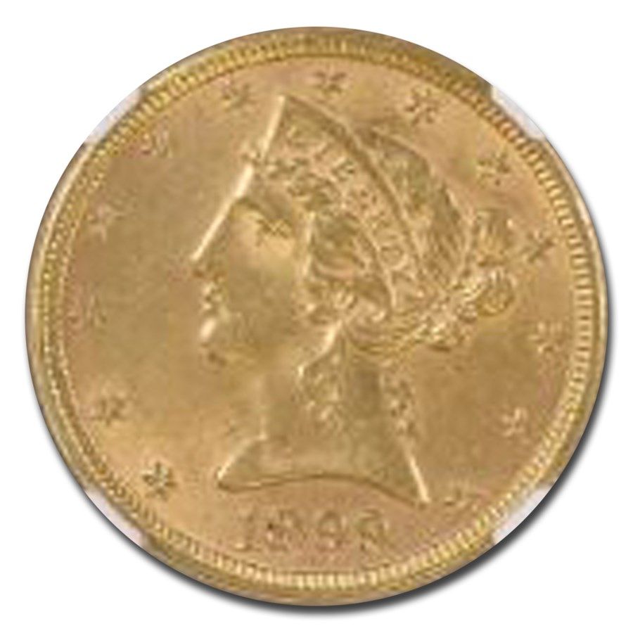 Lot 122: 1899 $5 Liberty Gold Half Eagle MS-62 NGC