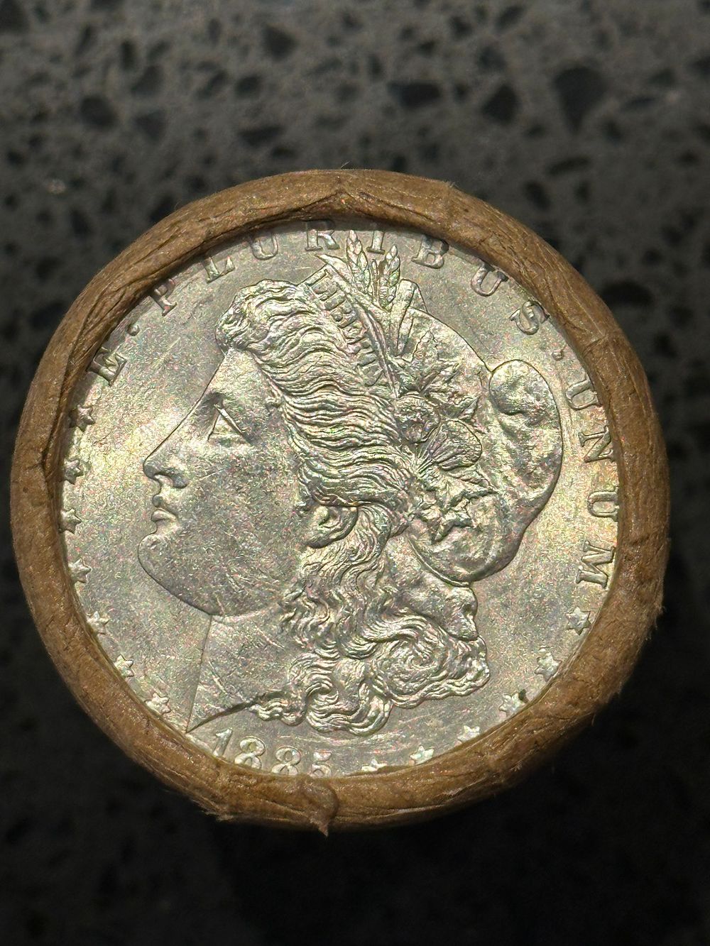 Lot 125: BU $20 Morgan Silver Dollar Roll 1885 & CC Ends