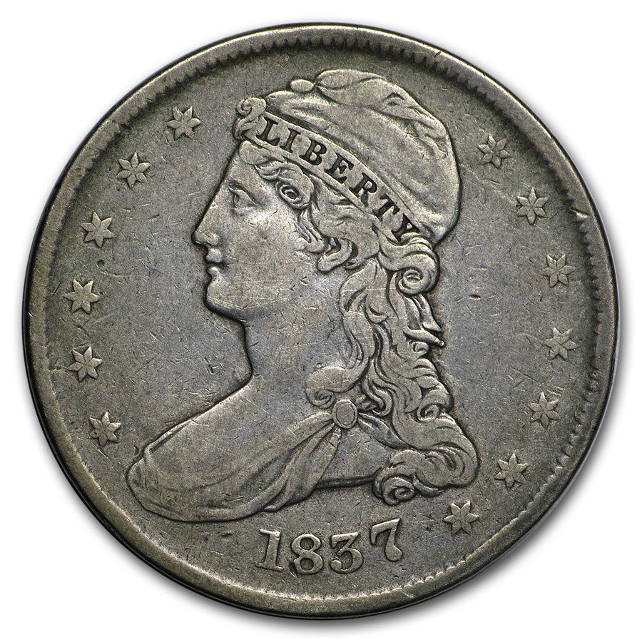 Lot 128: 1837 Reeded Edge Half Dollar XF