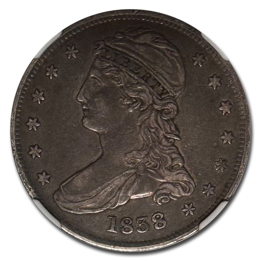 Lot 136: 1838 Reeded Edge Half Dollar XF-45 NGC