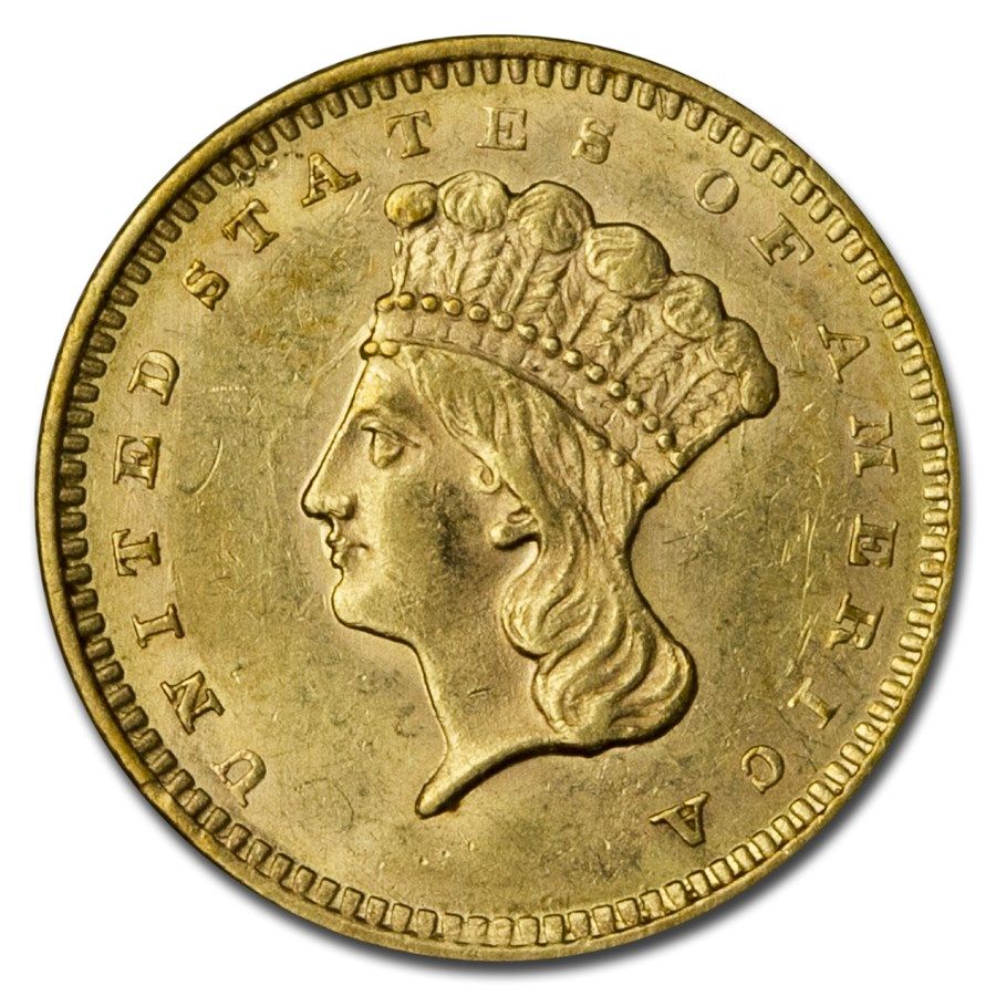 Lot 220: $1 Indian Head Gold Dollar Type 3 BU (Random Year)