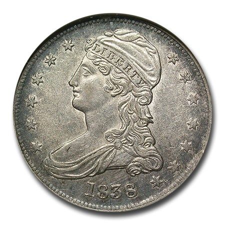 Lot 224: 1838 Reeded Edge Half Dollar AU-58 NGC