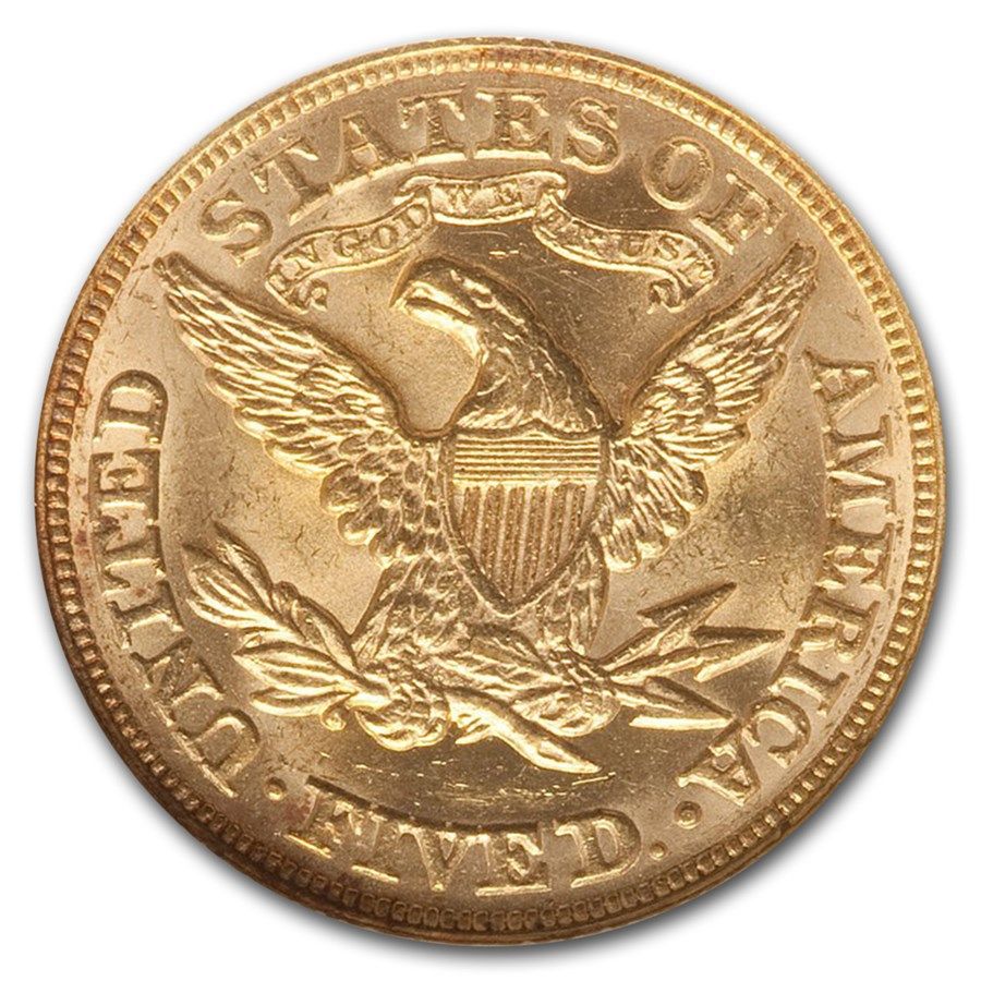 Lot 230: 1880 $5 Liberty Gold Half Eagle MS-62 NGC