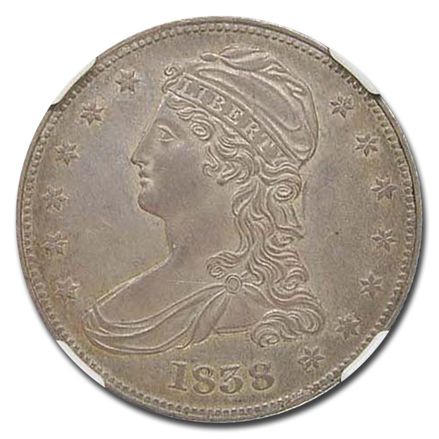 Lot 242: 1838 Reeded Edge Half Dollar MS-62 NGC