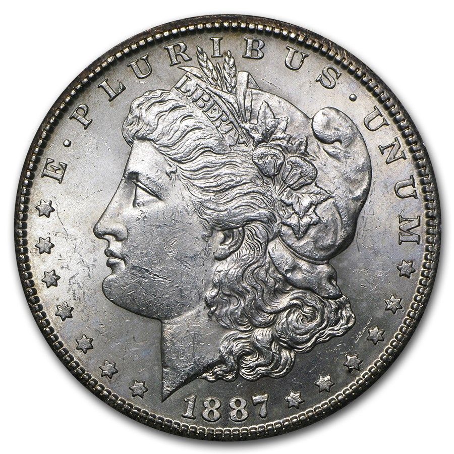 Lot 53: 1887- Morgan Dollar Cracked From Roll BU