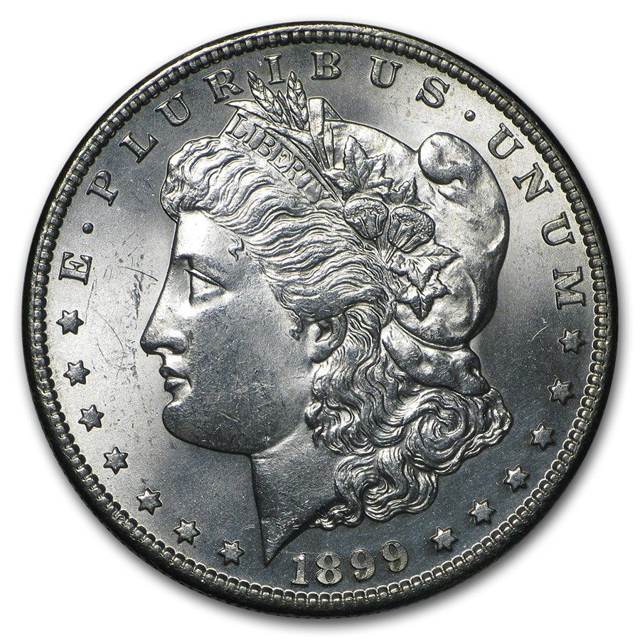 Lot 55: 1899- Morgan Dollar Cracked From Roll BU