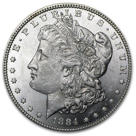 Lot 59: 1884- Morgan Dollar Cracked From Roll BU