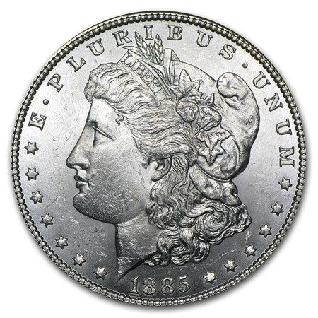 Lot 65: 1885- Morgan Dollar BU