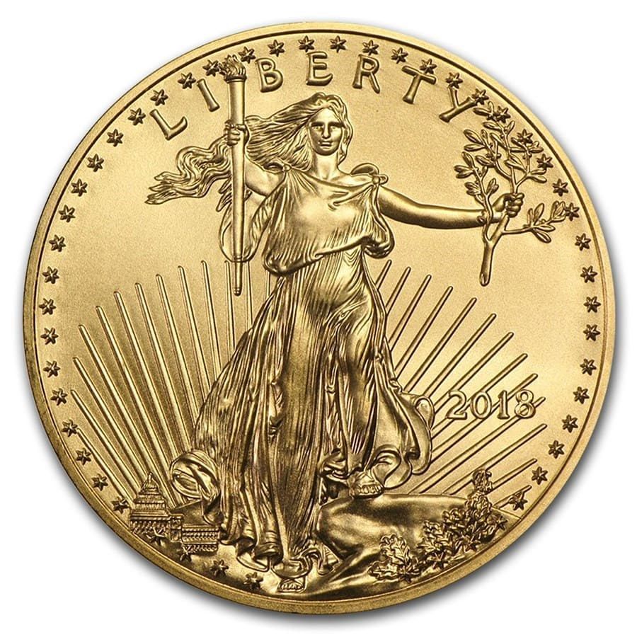 Lot 104: 2018 American Gold Eagle 1/10 oz Uncirculated