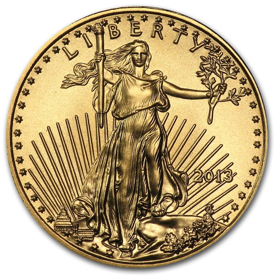 Lot 122: 2013 American Gold Eagle 1/10 oz Uncirculated