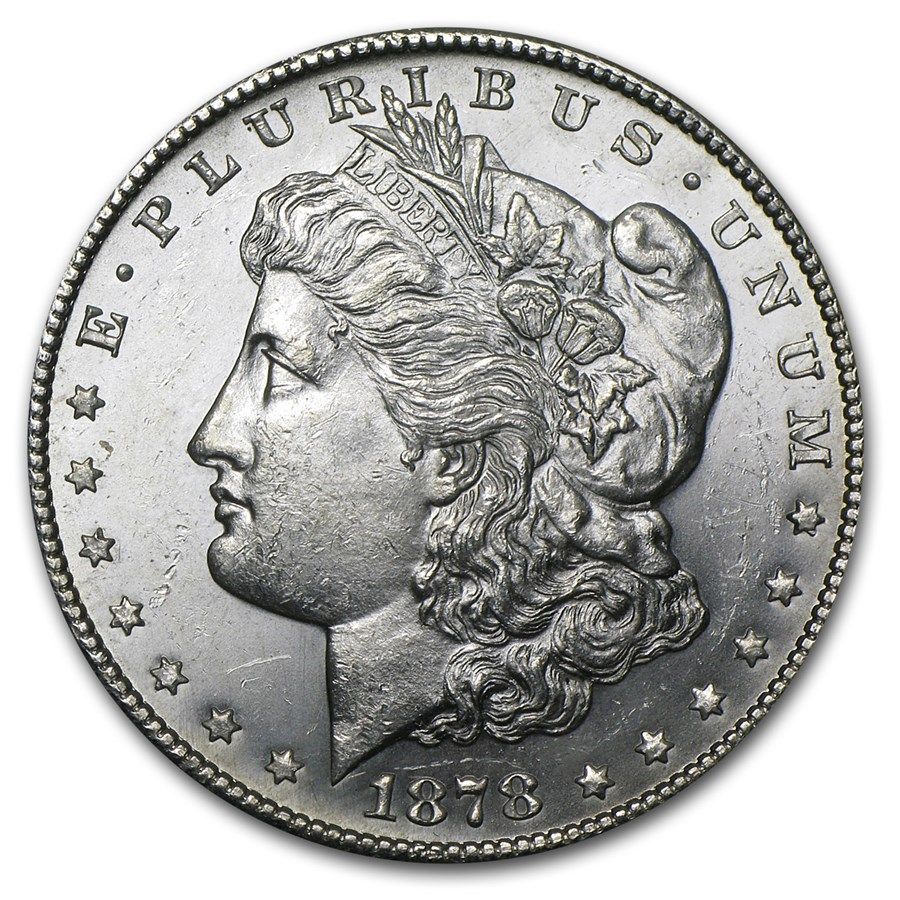 Lot 214: 1878- Morgan Dollar Cracked From Roll BU