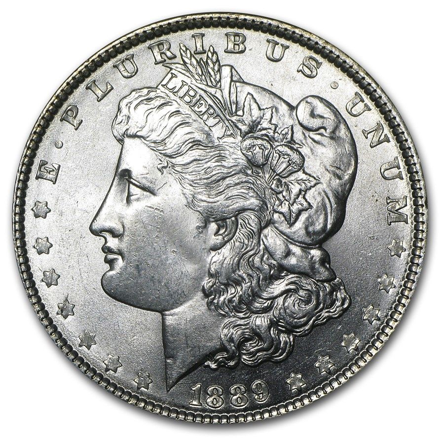 Lot 217: 1889- Morgan Dollar Cracked From Roll BU