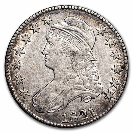 Lot 223: Bust Half Dollar Extra Fine 1821