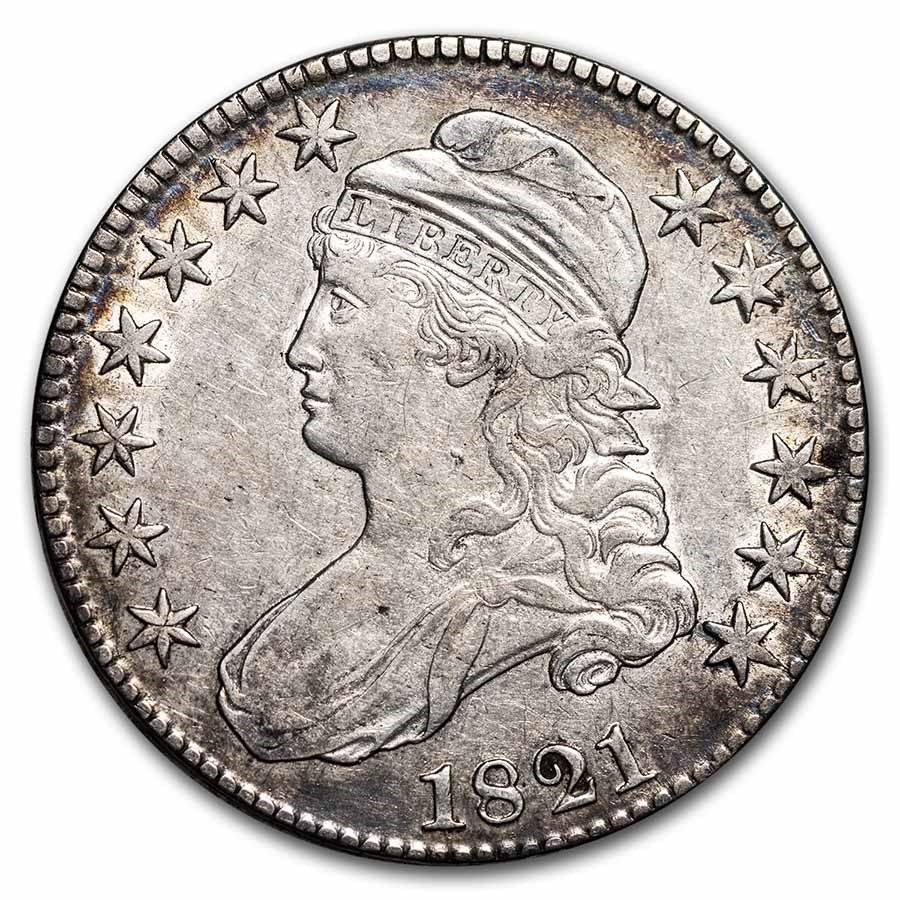 Lot 239: Bust Half Dollar Almost Uncirculated 1821