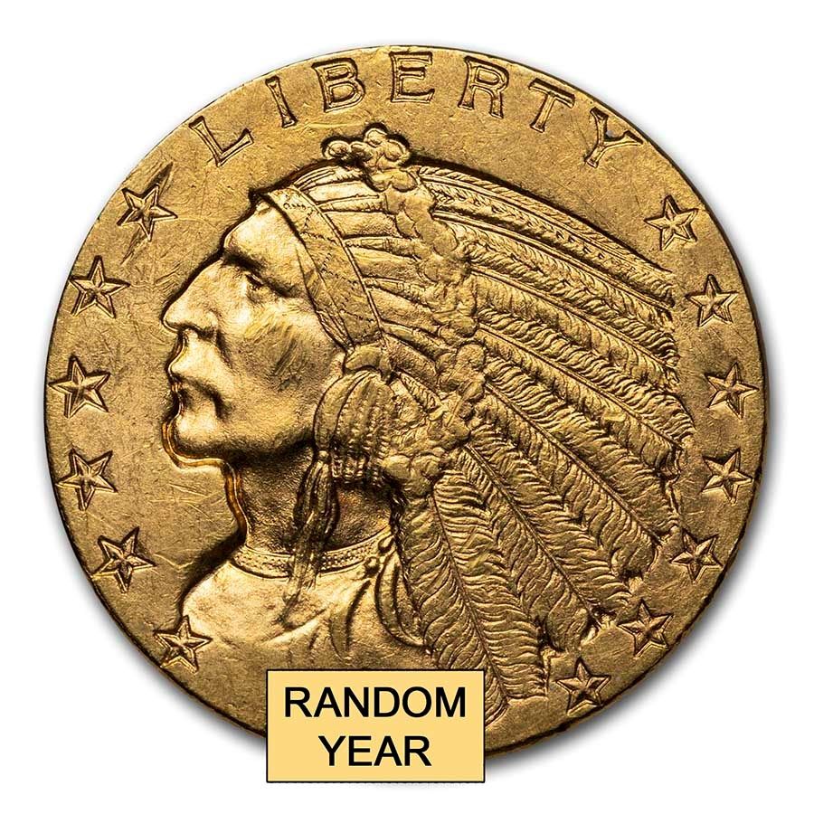Lot 18: $5 Indian Gold Half Eagle BU (Random Year)