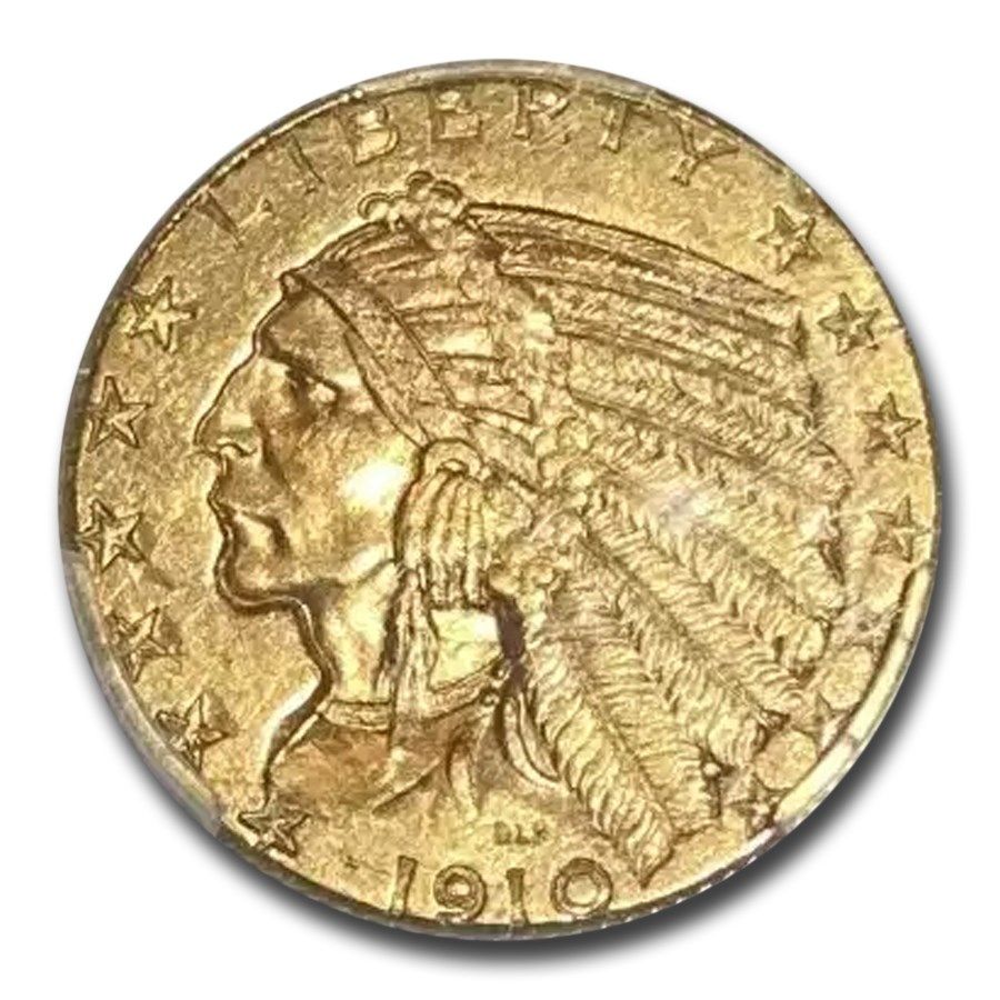 Lot 67: 1910 $5 Indian Gold Half Eagle MS-62 PCGS