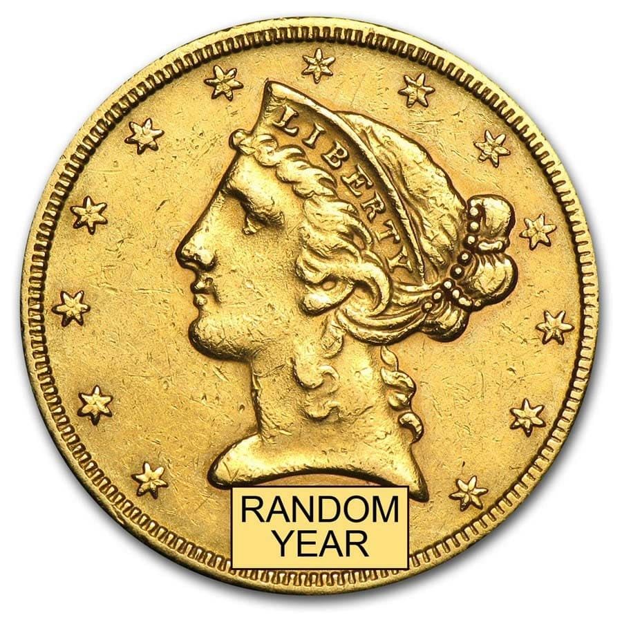 Lot 86: $5 Liberty Gold Half Eagle (Cleaned)
