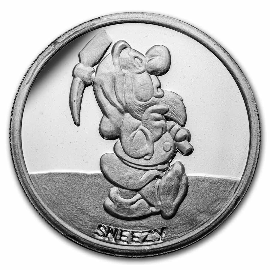 Lot 98: 5 oz Silver - Disney's Snow White 50th Anniv (Random Motif)