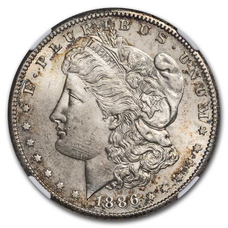 Lot 216: 1886-S Morgan Dollar MS-64 NGC (Toned)