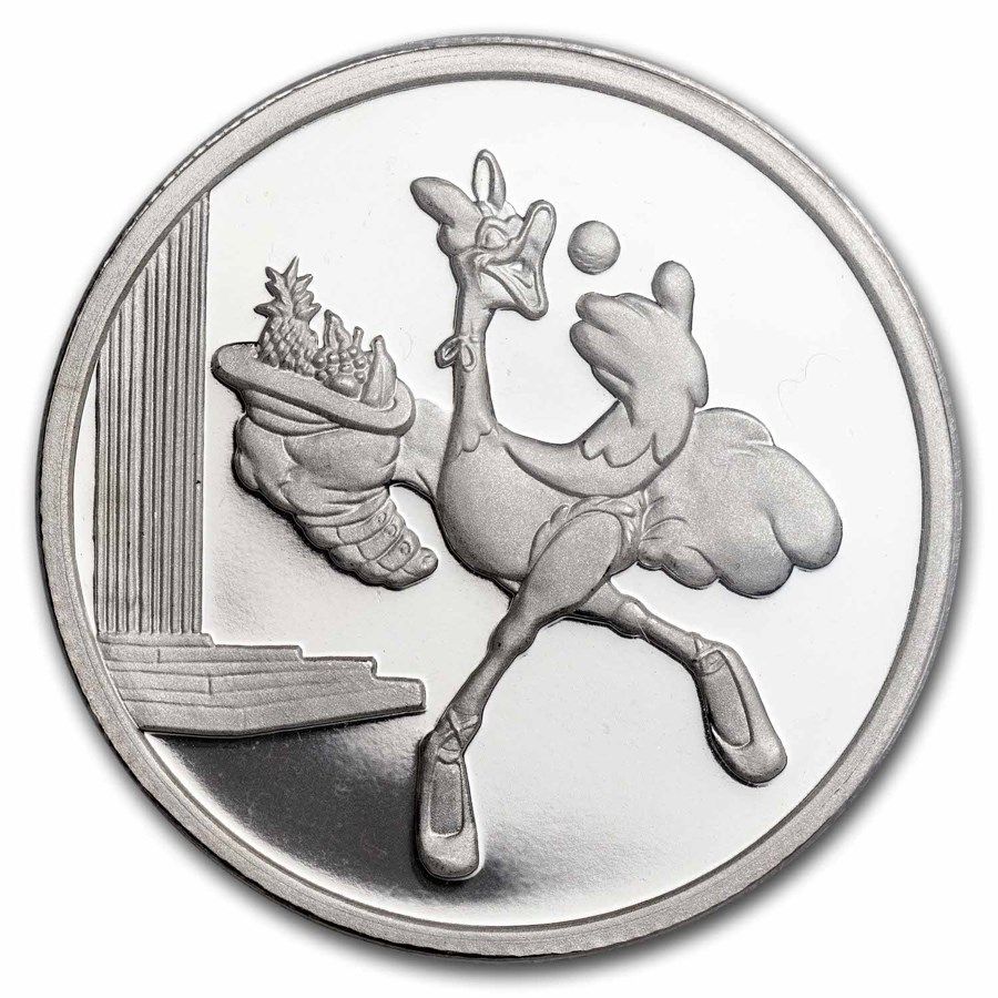 Lot 219: 1990 1 oz Silver Disney's Dancing Ostrich PR-69 PCGS
