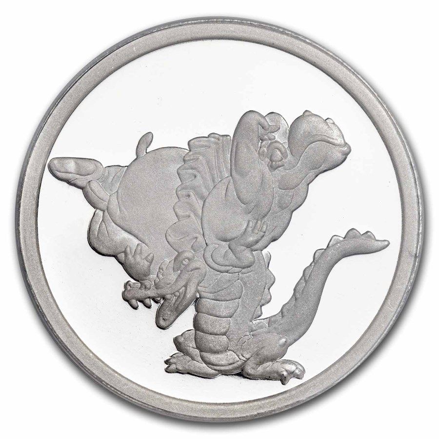 Lot 245: 1990 1 oz Silver Disney's Dancing Alligator & Hippo PR-70 PCGS