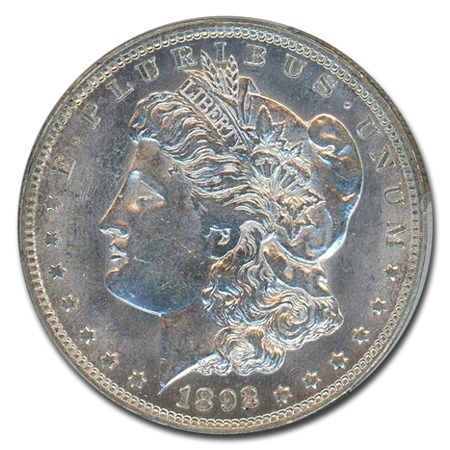 Lot 248: 1892-O Morgan Dollar MS-61 PCGS