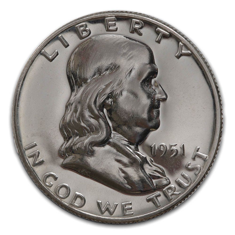 Lot 107: Proof Franklin Half Dollar 1951