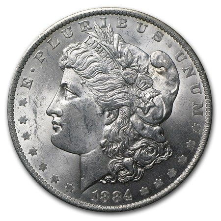 Lot 122: Morgan Silver Dollar Almost Uncirculated 1884-S
