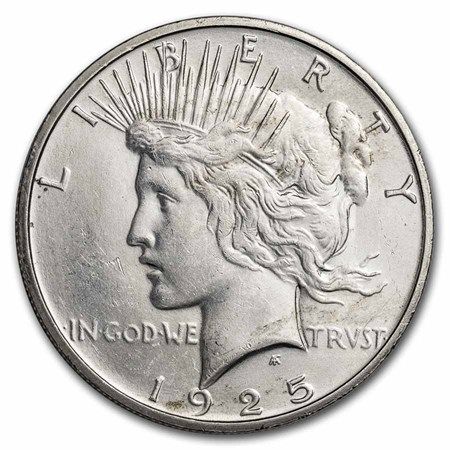Lot 133: 1925 - S- Peace Silver Dollar BU