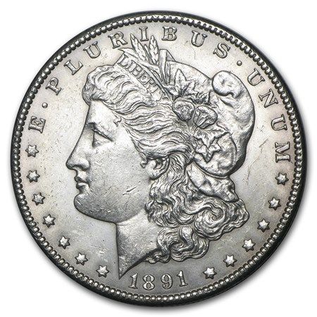 Lot 213: 1891-CC Morgan Dollar BU