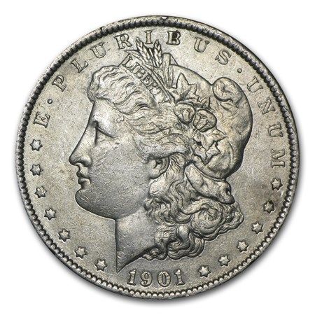 Lot 143: Morgan Silver Dollar Almost Uncirculated 1901