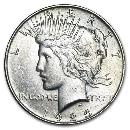 Lot 202: 1925 - S- Peace Silver Dollar BU