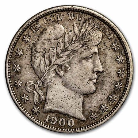 Lot 211: Barber Half Dollar Extra Fine 1900-S
